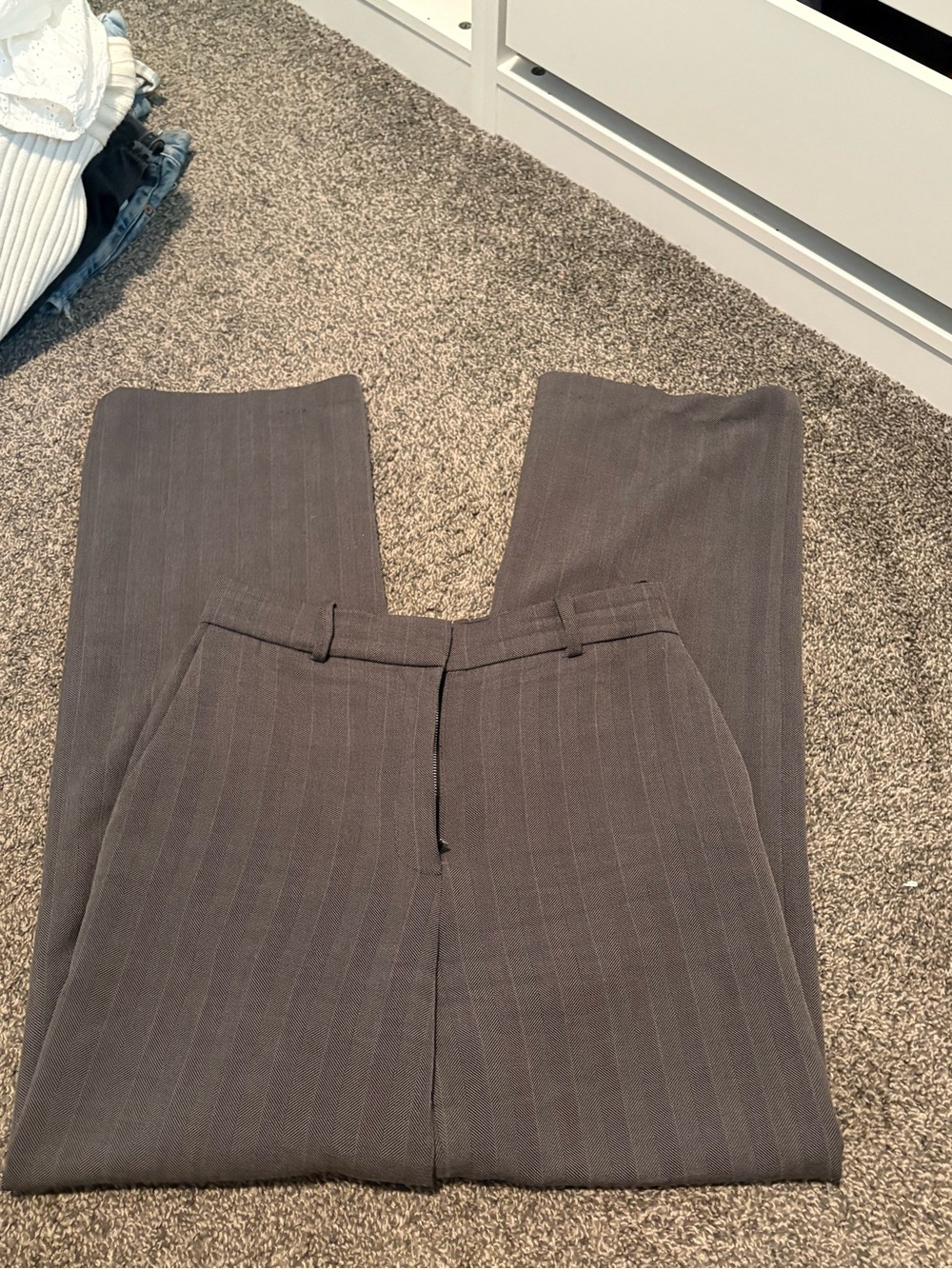 Babaton  Pinstripe Dress Pants in Gray